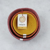 Jute Mini Bowl Set - Fire