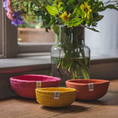 Jute Mini Bowl Set - Fire