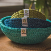 Jute Mini Bowl Set - Ocean