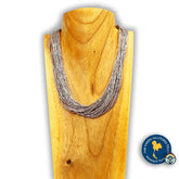 Handcrafted Karen Hill Tribe Silver Bead 40 Strand Necklace