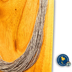 Handcrafted Karen Hill Tribe Silver Bead 40 Strand Necklace