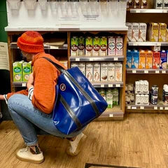 Upcycled Lorry Curtain Tote Bag