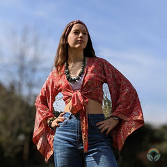 The Belle Sleeve Wrap Top - Masala