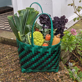 Upcycled Woven Box Strap Basket
