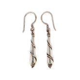 Nepalese Silver Earrings - Obelisk Twist