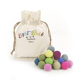 Handmade Biodegradable Needle Feltbulb Garland - Festive Decoration