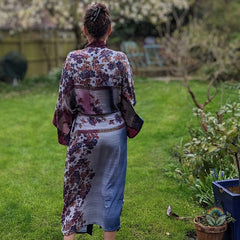 Vintage Silk Kimono - Peacock