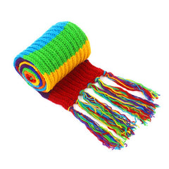 Rainbow Woollen Scarf-Handmade