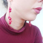 Ecuadorian Tagua and Acai Seed Earrings-Various Colours