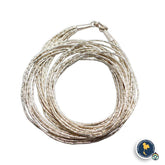Handcrafted Karen Hill Tribe Silver Beaded 10 Strand Necklace- Short