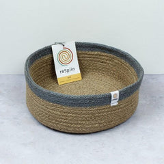 Jute Basket - Natural/Grey - Rainbow Life