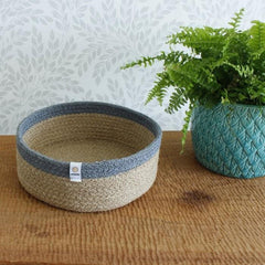 Jute Basket - Natural/Grey - Rainbow Life