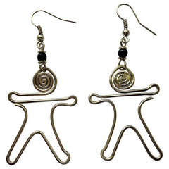 Wire Earrings - Spiral Man - Rainbow Life