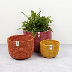 Tall Jute Basket Set - Fire