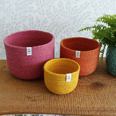 Tall Jute Basket Set - Fire