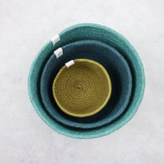 Tall Jute Basket Set - Ocean