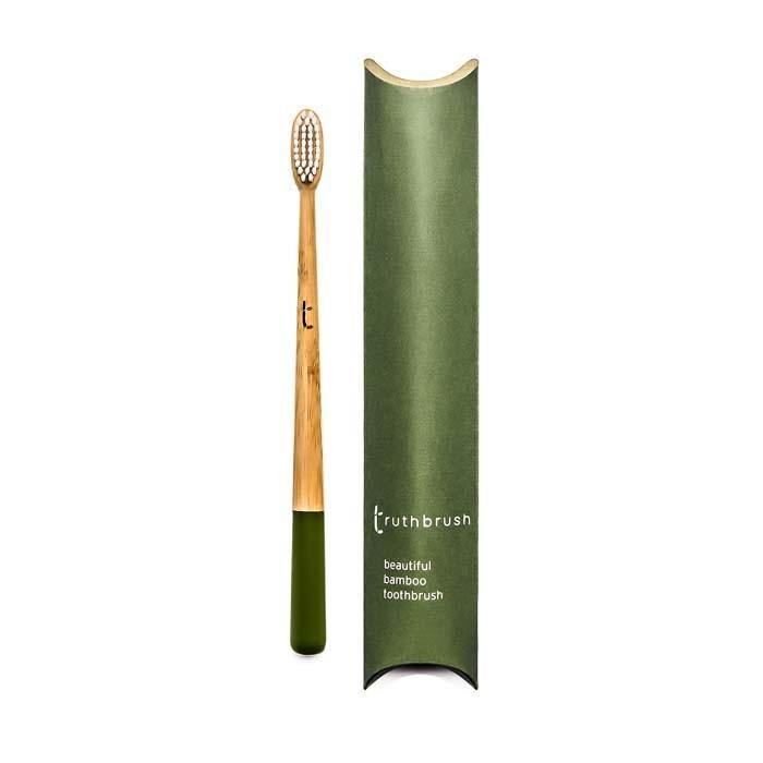 Truthbrush-Olive-Medium Castor Oil Bristles - Rainbow Life
