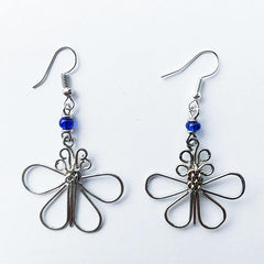 Upcycled Wire Earrings-Butterfly