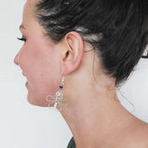 Upcycled Wire Earrings-Butterfly