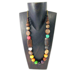 Multimix Wooden Bead Necklace