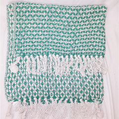 Upcycled Throw/Blanket- Green - Rainbow Life