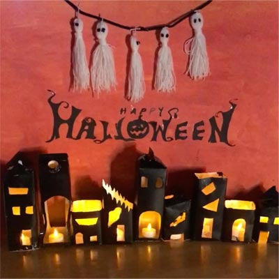 DIY Easy Tetra-Pak Haunted Houses - Plastic free - Rainbow Life