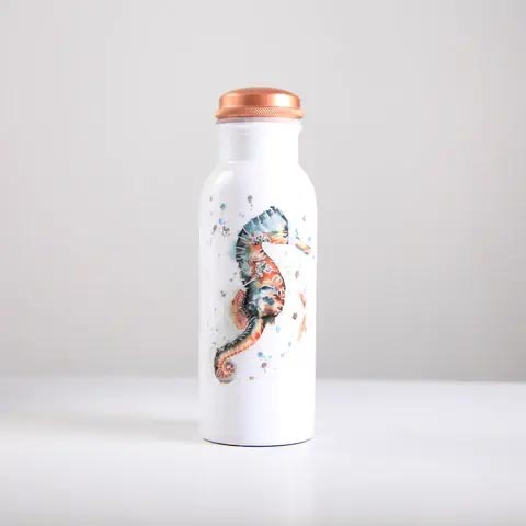 Copper Water Bottle - Seahorse