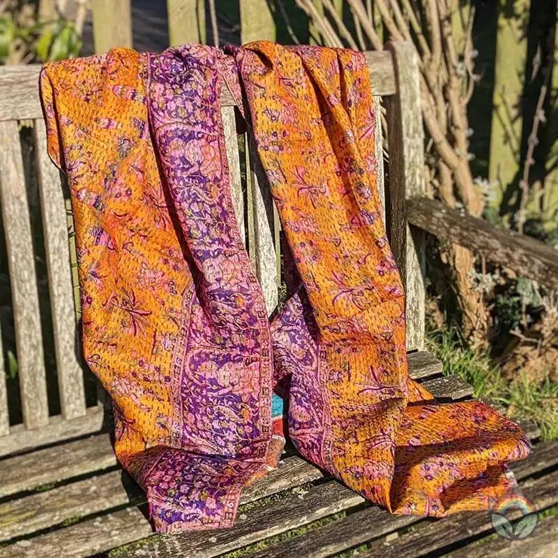 Vintage Silk Sari Patchwork Scarf