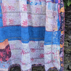 Handstitched Vintage Sari Blanket-Double Sided