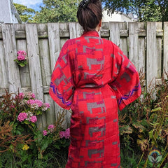 Vintage Silk Kimono - Flame