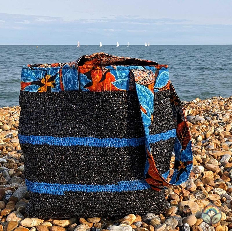 Load image into Gallery viewer, The Video Revived - Retro Crochet Beach Bag
