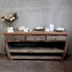 Boat Shaped Sideboard - Upcycled Boat Wood