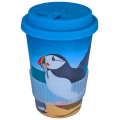 Biodegradable Rice Husk Reusable Travel Cup , Puffins