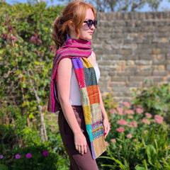 Vintage Silk Sari Patchwork Scarf