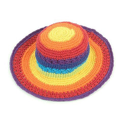 Crochet Sun Hat-Rainbow - Rainbow Life