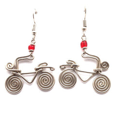 Spiral Bicycle Kenyan Earrings