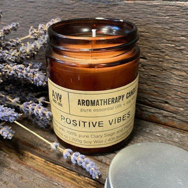 Aromatherapy Soy Candle - Positive Vibes - Rainbow Life