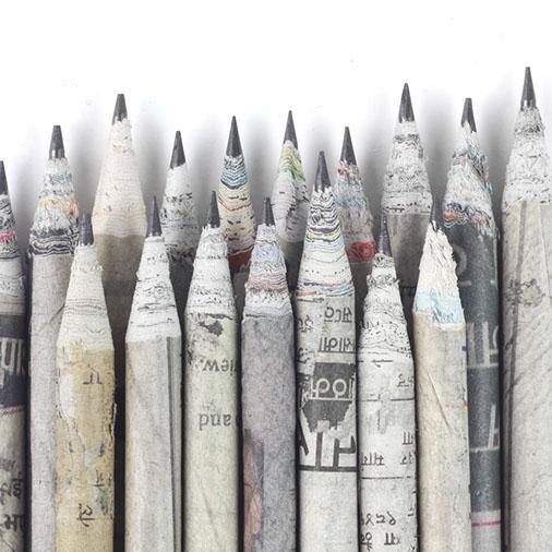 Pencils - Recycled Newspaper - Rainbow Life