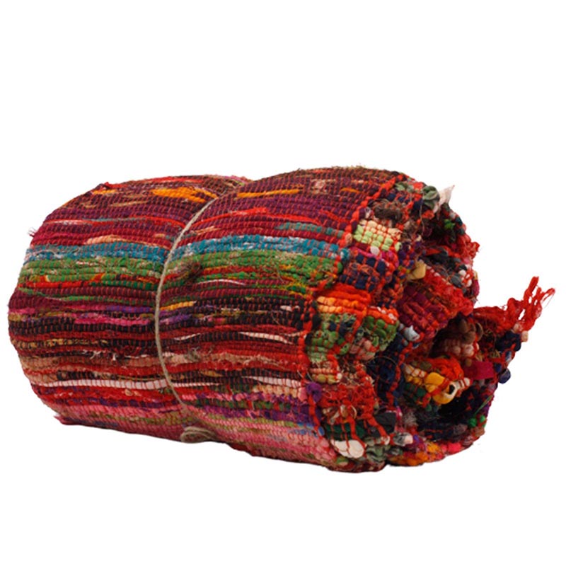 Luxury Indian Rag Rug/Blanket - Red