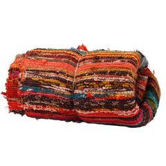 Luxury Indian Rag Rug/Blanket - Orange