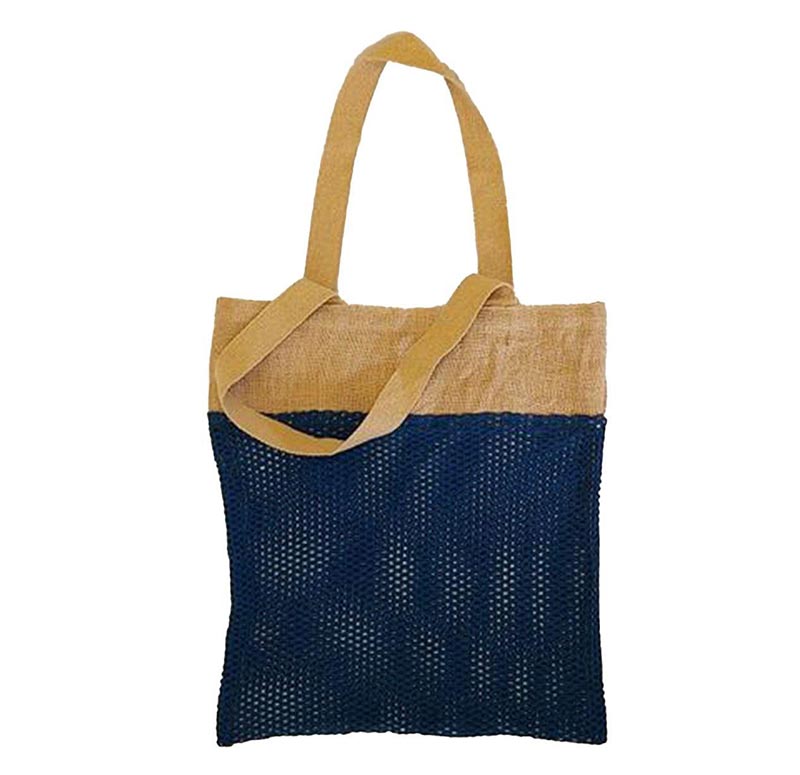 Soft Jute and Cotton Mesh Bags- Natural & Denim