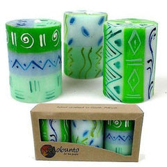 Hand Painted table candles, 3 pack, Farih - Rainbow Life