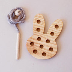 Wooden Lacing Bunny Toy
