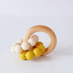 Beech Wood and Silicone Teething Ring