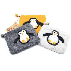 Felt Zipper Pouch  - Cute Penguin