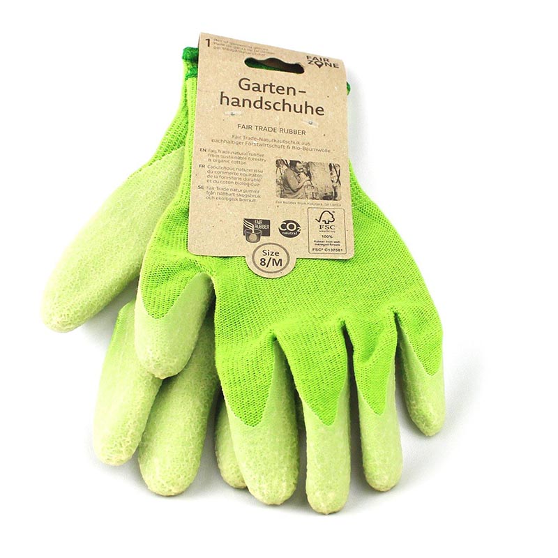 Fair Trade Cotton & Rubber Gardening Gloves - Medium