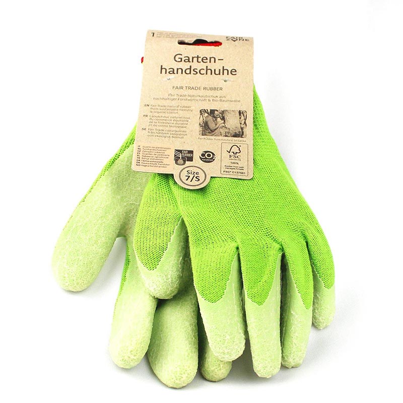 Fair Trade Cotton & Rubber Gardening Gloves - Small