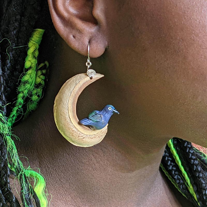 Load image into Gallery viewer, Amazonian Rainforest Bird Earrings

