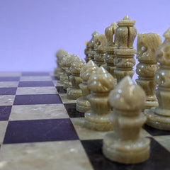 Chess Set - Teak and Soapstone, Large