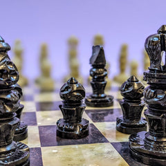 Chess Set - Teak and Soapstone, Large